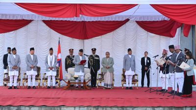 मन्त्रिपरिषद् विस्तारः चार मन्त्रीको सपथ