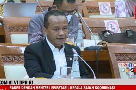 Menteri Investasi dan Kepala BKPM Bahlil Lahadalia. dok. Parlemen. DPR Setujui Anggaran 2023 Kementerian Investasi Rp1,8 Triliun, Ini Peruntukannya