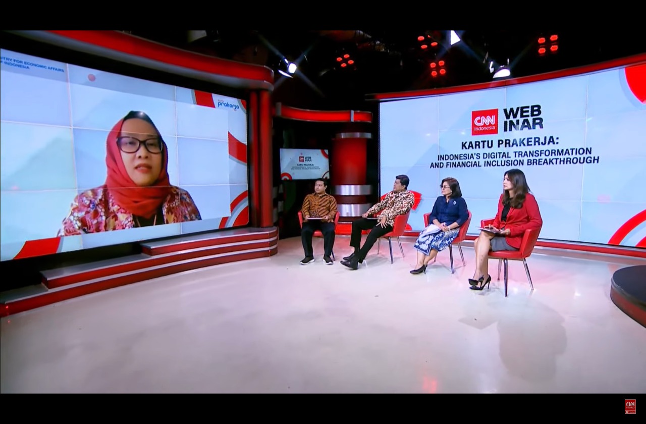 Diskusi pemaparan hasil studi Bank Dunia dan Tim Nasional Percepatan Penanggulangan Kemiskinan (TNP2K): “Kartu Prakerja: Indonesia’s Digital Transformation and Financial Inclusion Breakthrough” Rabu, 15 Juni 2022. dok. Ist. Studi Bank Dunia: Inovasi Kartu Prakerja Akselerasi Inklusi Keuangan Digital Indonesia