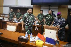 Laksamana Yudo Margono di DPR, Jumat, 2 Desember 2022, uji kelayakan Panglima TNI. dok. MediaIndonesia. Uji Kelayakan Panglima TNI, Laksamana Yudo Margono Paparkan 4 Visi Prioritas