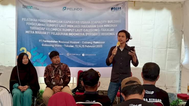 PT Pelabuhan Indonesia (Persero) Regional IV menggelar pelatihan keterampilan pengembangan rumput laut bagi UMKM binaan. dok. Jejakfakta. Tingkatkan Kapasitas SDM UMKM Mitra Binaan, Pelindo Regional IV Gelar Pelatihan