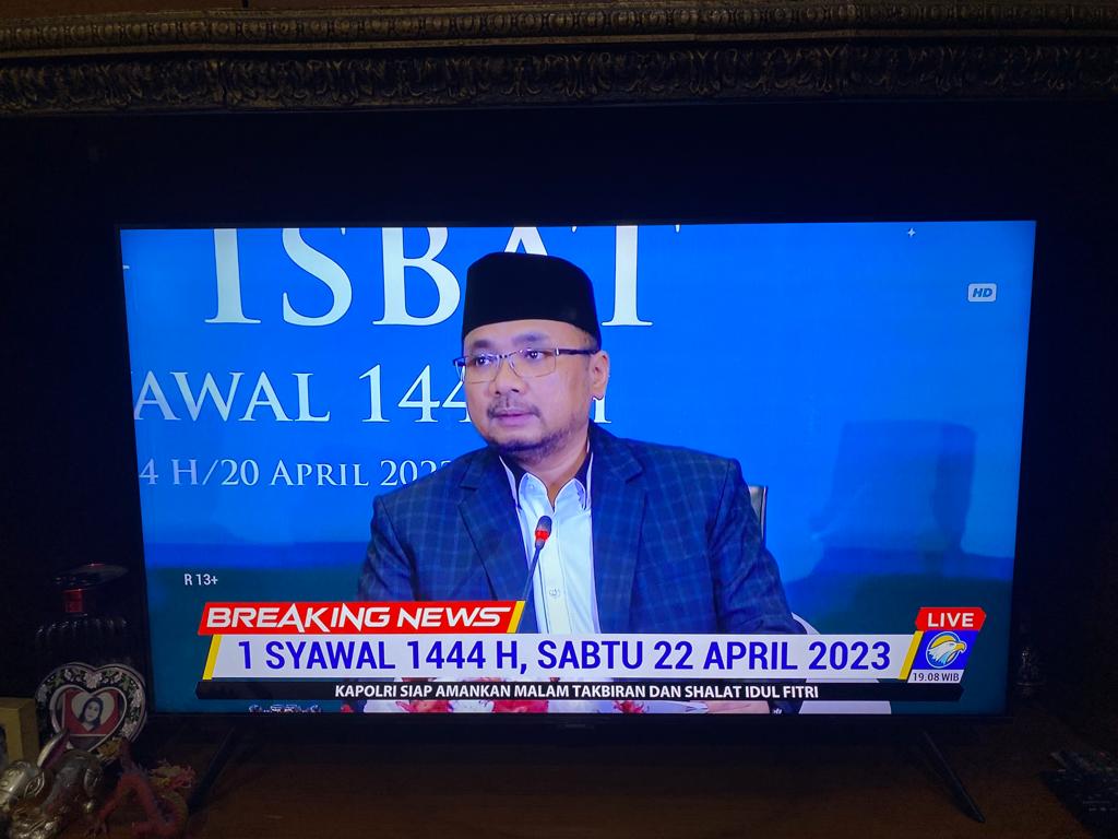 Menteri Agama Yaqut Cholil Qoumas pimpin sidang Isbat. dok. Detiknews. Beda dengan Muhammadiyah, Pemerintah Tetapkan Lebaran Sabtu 22 April 2023