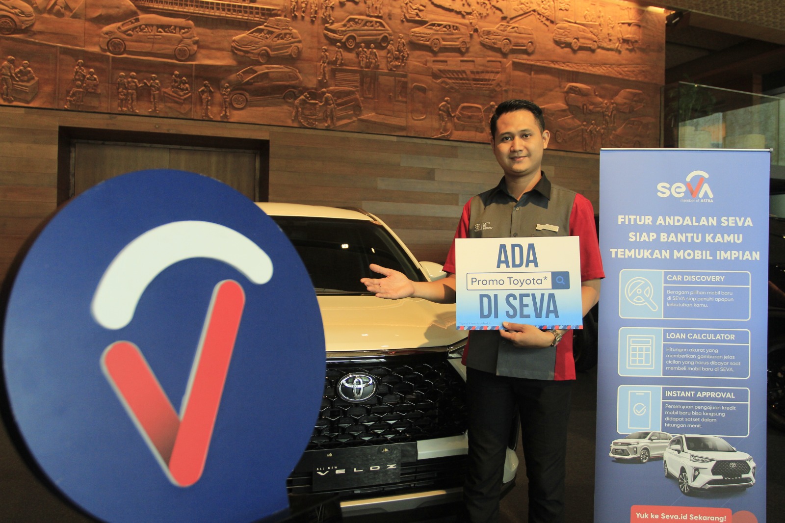 ADA PROMO DI SEVA: Sebuah platform pencarian mobil baru dari berbagai brand Astra dengan nama brand SEVA menghadirkan kampanye #AdaApaDiSEVA. SEVA didukung oleh pembiayaan mumpuni dari Grup Astra Financial, yaitu: Astra Credit Companies (ACC), Toyota Astra Financial Services (TAF), dan layanan asuransi terpercaya, Garda Oto (Asuransi Astra). Konsumen juga bisa mendapatkan untung lebih dengan membeli mobil baru di SEVA berupa Asuransi Comprehensive dari Garda Oto dengan nilai sampai Rp10 Juta dan Cashback Angsuran pertama hingga Rp4 Juta. Syarat dan Ketentuan berlaku. dok. ist. Jawab Pertanyaan Soal Ragam Layanan SEVA, Astra Auto Digital Rilis #AdaApaDiSEVA