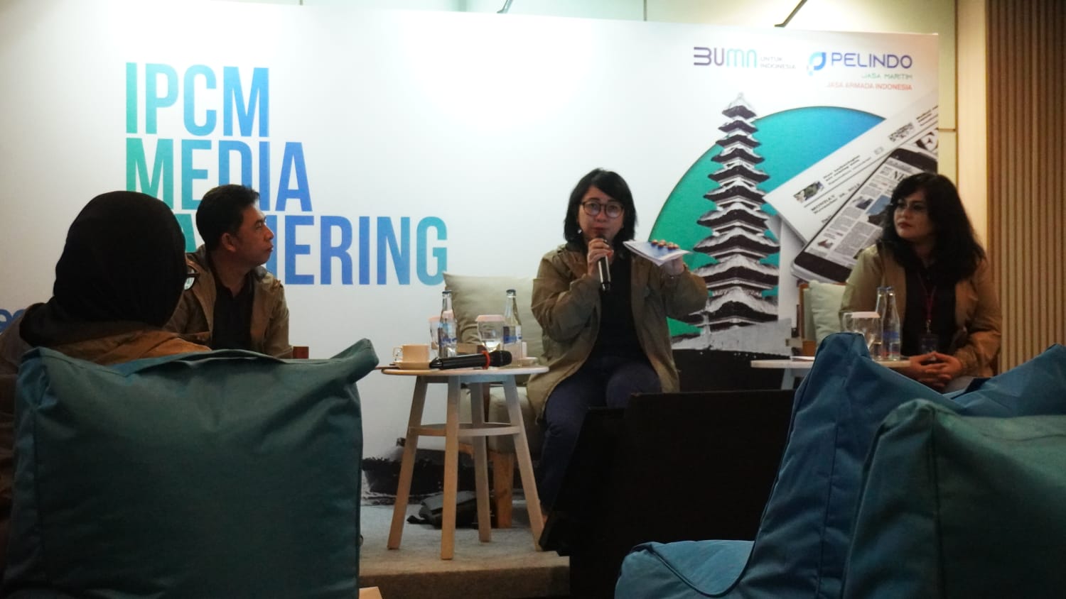 Jajaran Direksi PT Jasa Armada Indonesia Tbk (IPCM) saat memberikan paparan kinerja kepada media. Menilik Rencana Bisnis Jasa Armada (IPCM) dari Kapal Baru hingga Pertambangan Nikel