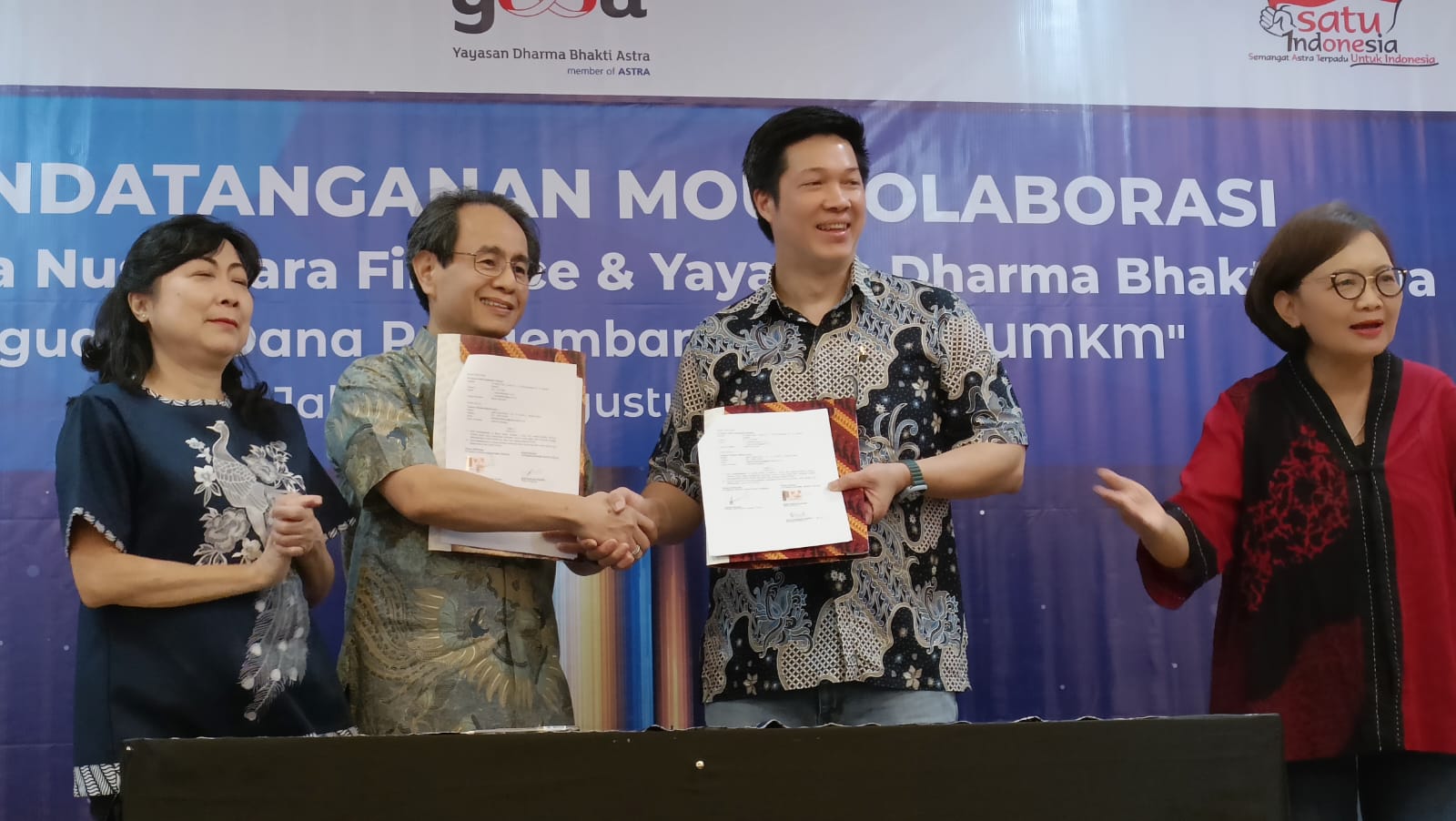 PT Surya Artha Nusantara Finance (SANF), perusahaan pembiayaan produktif dengan berorientasi pada pemenuhan kebutuhan bisnis mitra usahanya bersama salah satu yayasan Astra, Yayasan Dharma Bhakti Astra (YDBA) berkolaborasi dalam Program Penguatan Dana Pengembangan Bisnis bagi UMKM binaan YDBA di Jabodetabek. dok. ist. Raih Sejahtera Bersama Bangsa, Kolaborasi YDBA dan SANF Kembangkan UMKM di Tanah Air