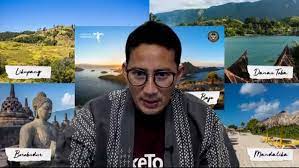 Menteri Pariwisata dan Ekonomi Kreatif (Menparekraf) Sandiaga Salahuddin Uno. dok. Investor Daily. Menteri Sandi Sebut Ekonomi Kreatif Indonesia Posisi Tiga Dunia, Cek Faktor Pendukungnya