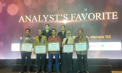 PT Sawit Sumbermas Sarana Tbk (SSMS). Perseroan menerima penghargaan sebagai Analyst's Favorite in the Consumer Non-Cyclicals Sector pada event CSA Awards 2023. Raih CSA Awards 2023, SSMS Analyst's Favorite in the Consumer Non-Cyclicals Sector