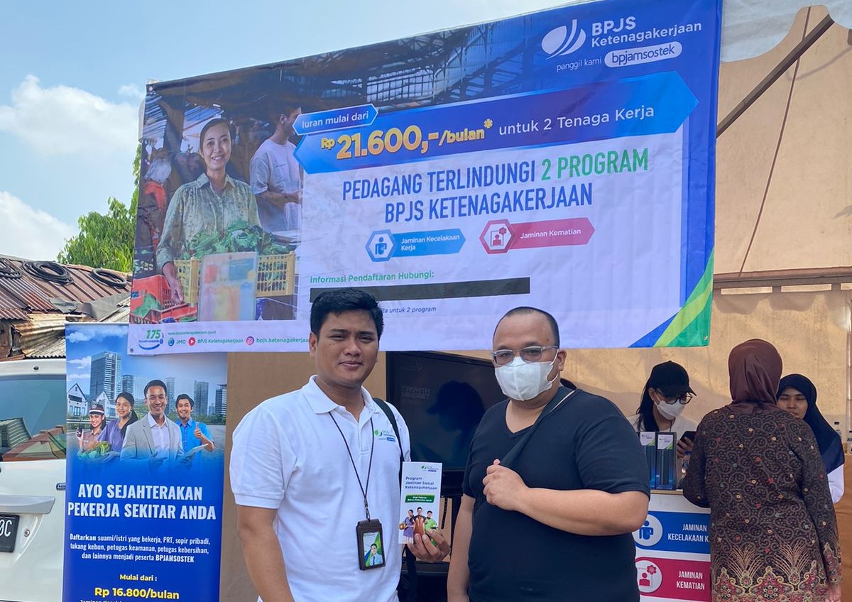 BPJS Ketenagakerjaan Kelapa Gading Kampanye KKBC di Pasar Inpres