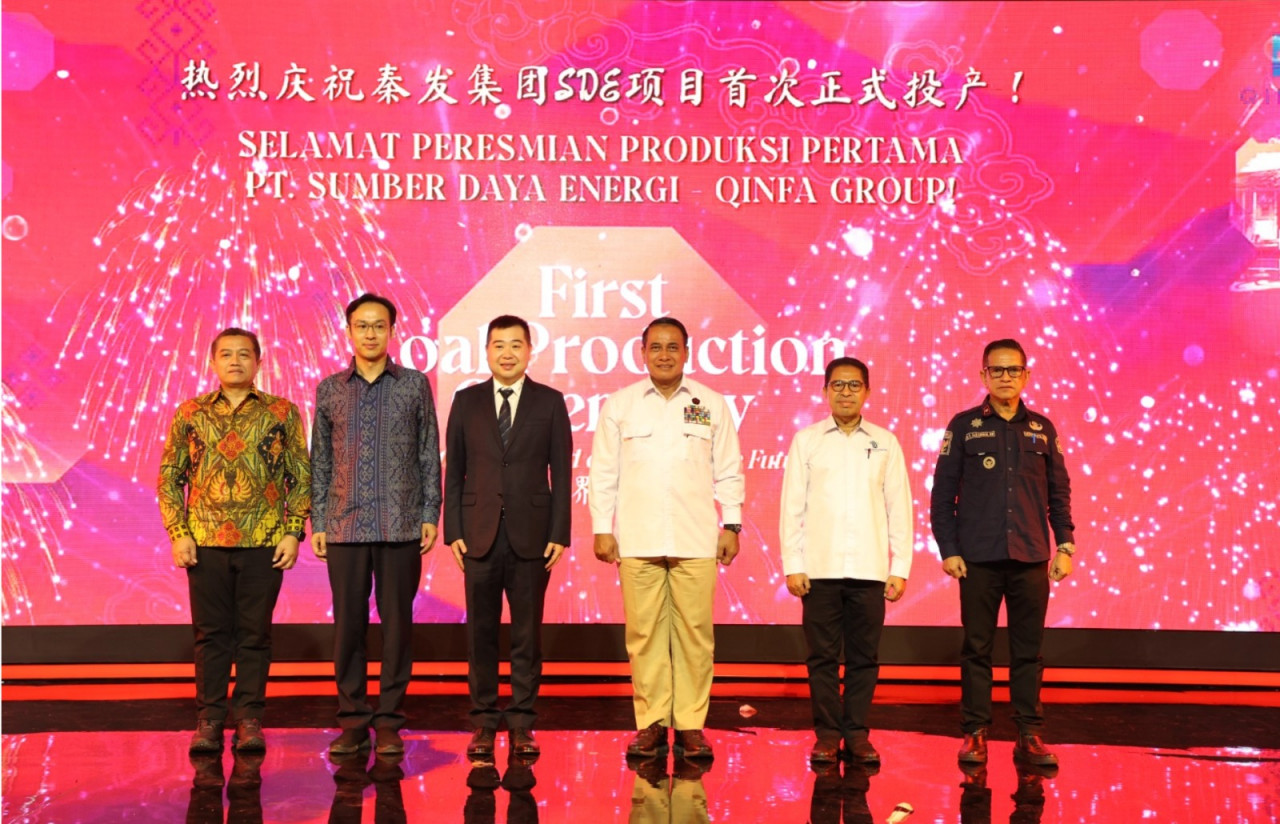 Tambang Batubara Bawah Tanah PT SDE Resmikan Produksi Pertama