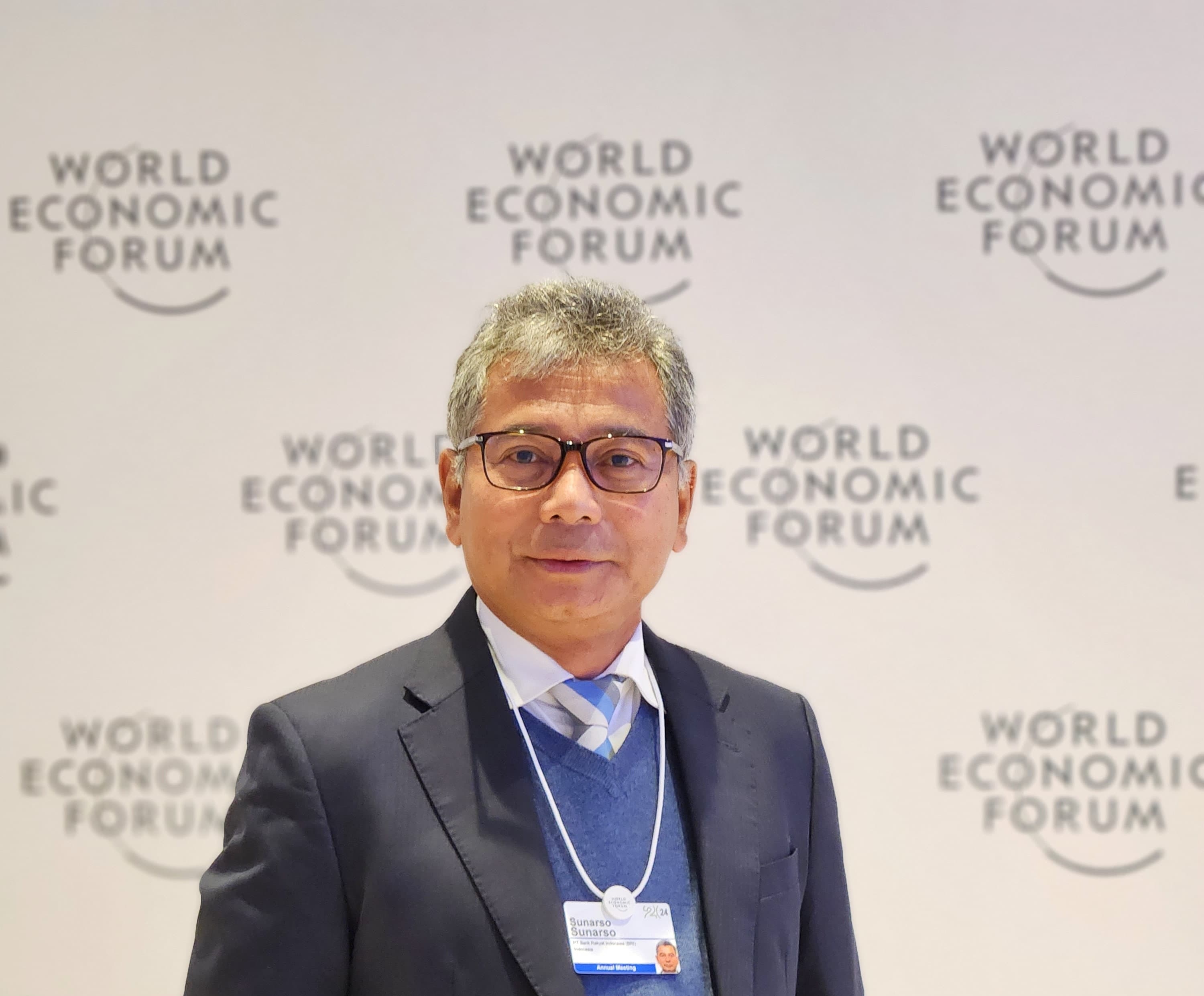 Direktur Utama BRI Sunarso dalam gelaran World Economic Forum (WEF) 2024, di Davos, Swiss pada 15-19 Januari 2024. dok. BRI. Buka Akses Permodalan, BRI Angkat Potensi Perempuan Lewat Holding Ultra Mikro di WEF 2024