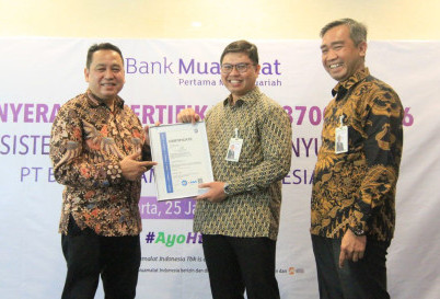 Terapkan Sistem Manajemen Antisuap, Bank Muamalat Raih Sertifikasi ISO 37001:2016