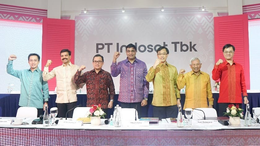 SEMANGAT - Pengurus teras Indosat Ooredoo usai paparan. FOTO - ISTIMEWA Alihkan 20.900 Saham Treasuri, Indosat (ISAT) Tunjuk Mansek