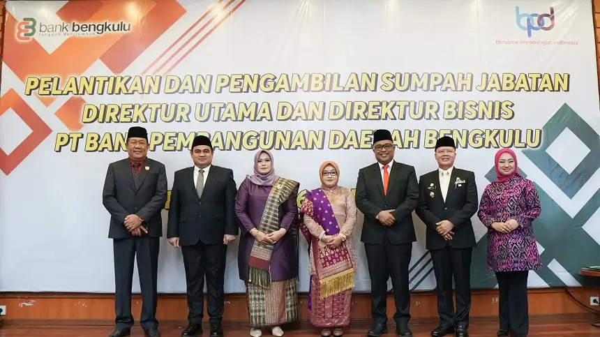 Jajaran direksi dan komisaris Bank Bengkulu Dapat Restu, Bank BJB (BJBR) Komitmen Kembangkan Bisnis Bank Bengkulu