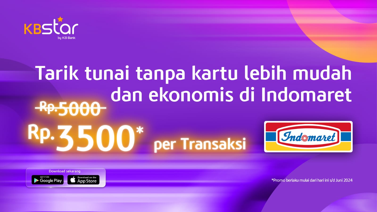 KBstar Bisa Tarik Tunai Tanpa Kartu di Indomaret Seluruh Indonesia