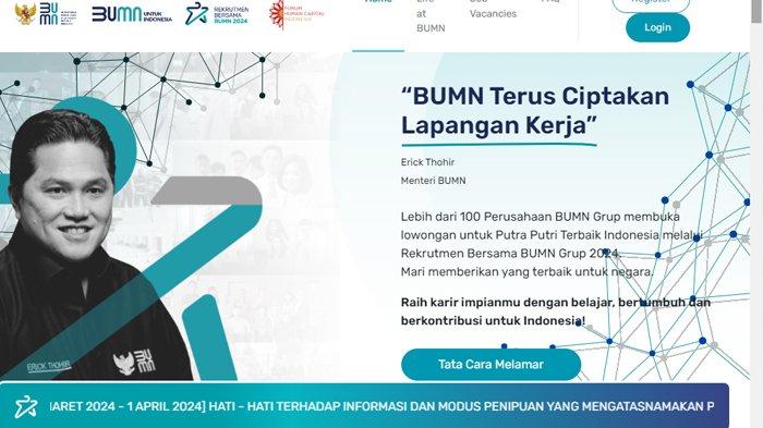 Buruan! Rekrutmen Bersama BUMN 2024 Ditutup Senin 1 AprilĀ