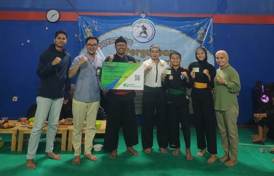 Sosialisasi, BPJS Ketenagakerjaan Datangi Atlet Pencak Silat Flamboyan