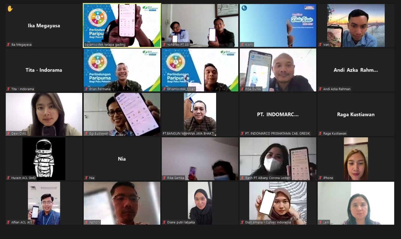 BPJS Ketenagakerjaan kala mengadakan sosialisasi penggunaan aplikasi Jamsostek Mobile (JMO) kepada para peserta. FOTO - ISTIMEWA BPJS Ketenagakerjaan Kelapa Gading Dorong Peserta Gunakan Aplikasi JMO