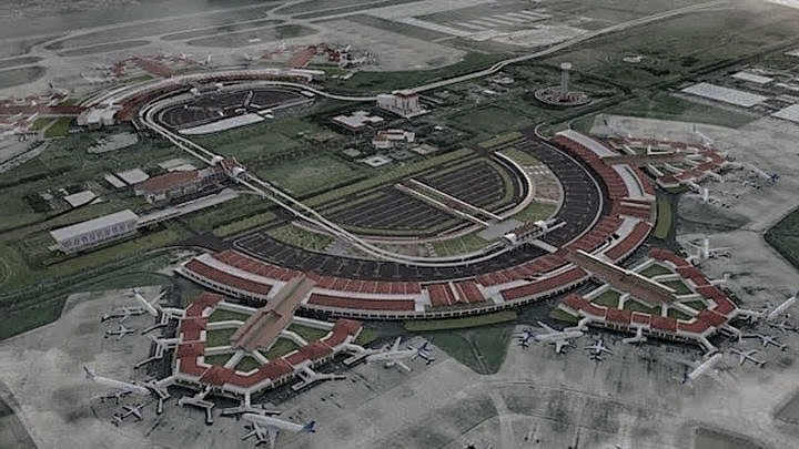 Ilustrasi Bandara Nusantara, IKN (foto: Istimewa) Nusantara Airport Ditargetkan Bisa Digunakan Saat HUT RI di IKN