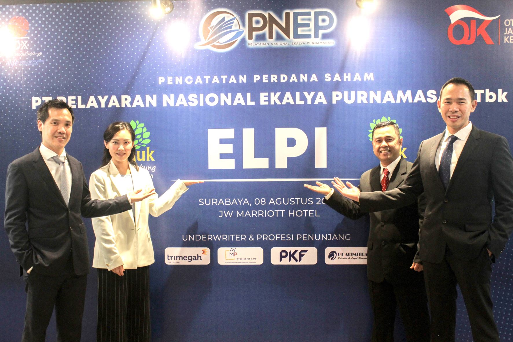 PT Pelayaran Nasional Ekalya Purnamasari Tbk (ELPI) ketika resmi mencatatkan sahamnya di BEI. Pelayaran Ekalya (ELPI) Lego Anak Usaha Rp21,9M, Ini Tujuannya