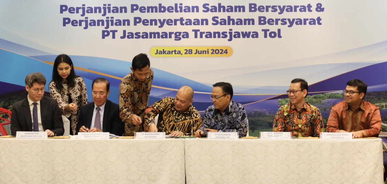Nusantara Infrastructure melalui anak usaha perseroan meneken perjanjian pengelolaan Tol Trans Jawa. FOTO - ISTIMEWA Resmi! Emiten Salim Group (META) Kelola Tol Trans Jawa