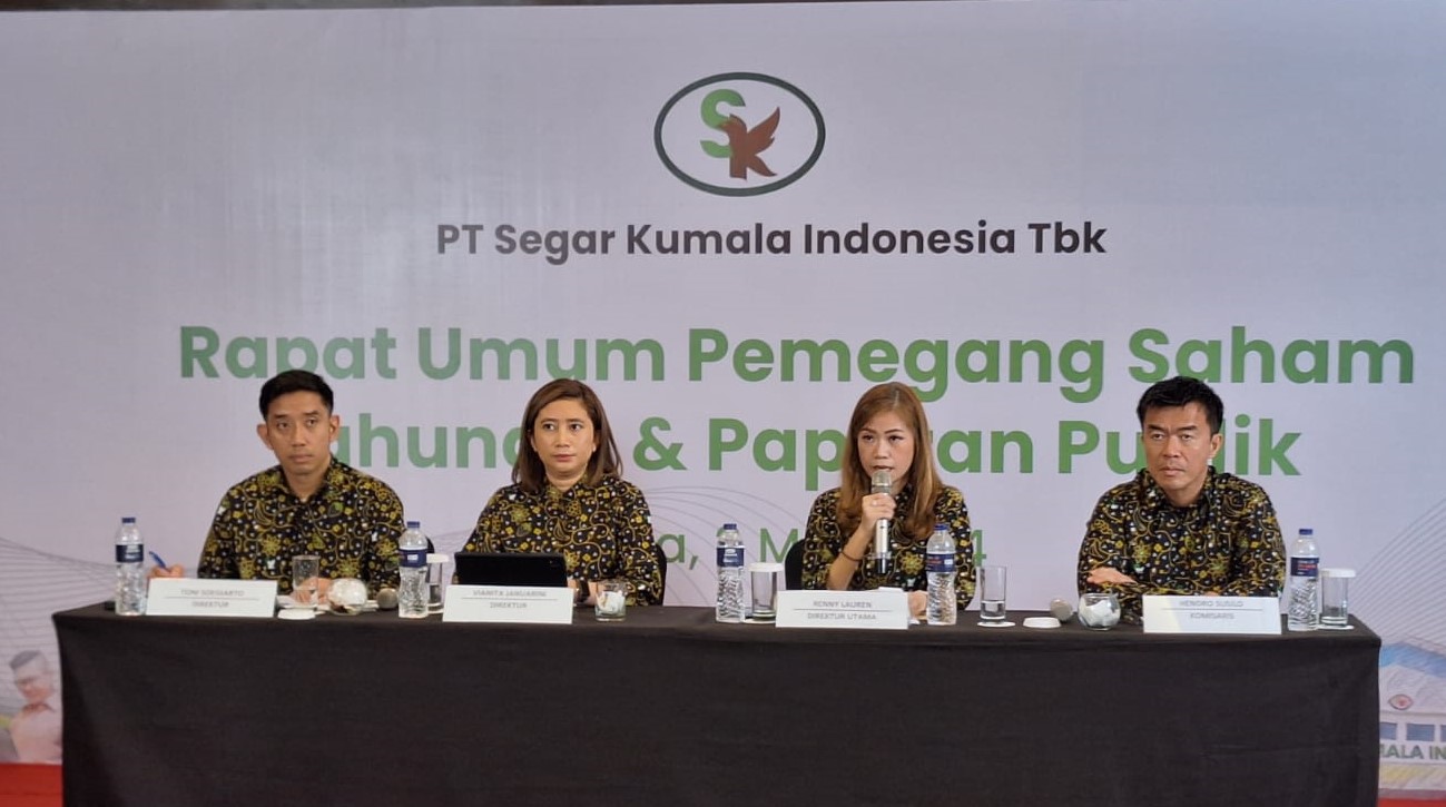 Pengurus Segar Kumala kala menjelaskan perkembangan kinerja perseroan. FOTO - ISTIMEWA Terus Tumbuh, Semester I-2024 BUAH Catat Pendapatan Rp909 Miliar