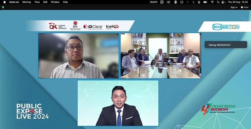 PT Wijaya Karya Beton (WIKA Beton), ketika PE LIVE 2024 Kamis (29/8) WTON Ungkap Omzet Kontrak Baru Rp3,7T Hingga Juli 2024