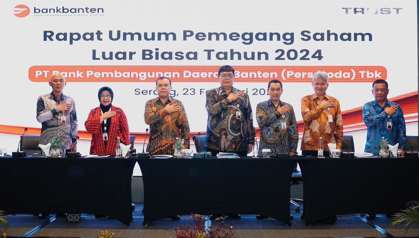 Pengurus Bank Banten di sela-sela RUPS Luar Biasa perseroan belum lama ini. FOTO - ISTIMEWA Borong Tanah, Bank Banten (BEKS) Right Issue 5,18 Miliar Lembar