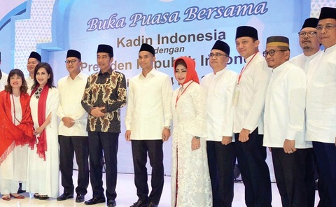Presiden Joko Widodo dalam sebuah acara Kadin Indonesia. dok. BeritaSatu. Kisruh Kadin Indonesia, Presiden Jokowi Pastikan tidak Ikut Campur