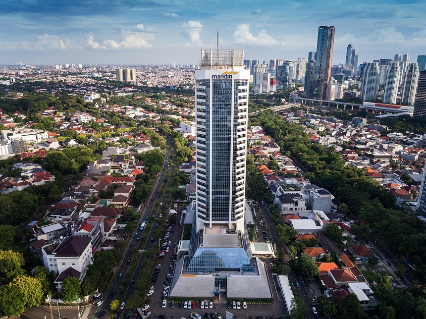Gedung kantor Pusat Bank Mandiri (BMRI). Bos Bank Mandiri (BMRI) Diam-diam Serok Saham Lagi Harga Atas