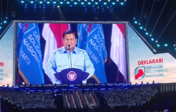Pada acara deklarasi Gerakan Solidaritas Nasional (GSN) di Indonesia Arena, Senayan, Jakarta, Sabtu (2/11/2024) Presiden Prabowo Subianto menegaskan tekatnya untuk membangun pemerintahan Indonesia yang bersih Presiden Prabowo Bertekad Pimpin Pemerintahan RI yang Bersih