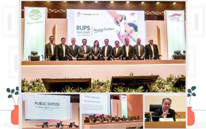 Jajaran Manajemen PT Astra Agro Lestari Tbk (AALI) saat RUPST yang diselenggarakan pada tanggal 23 April 2024. Foto/instagram Astra Agro Banyak Kasus Menjerat! Investor Mulai Tinggalkan Astra Agro (AALI)