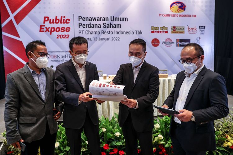 Manajemen ENAK ketika paparan kinerja. Champ Resto (ENAK) Sebut Borong Aset Buat Pusat Produksi di Jawa Barat