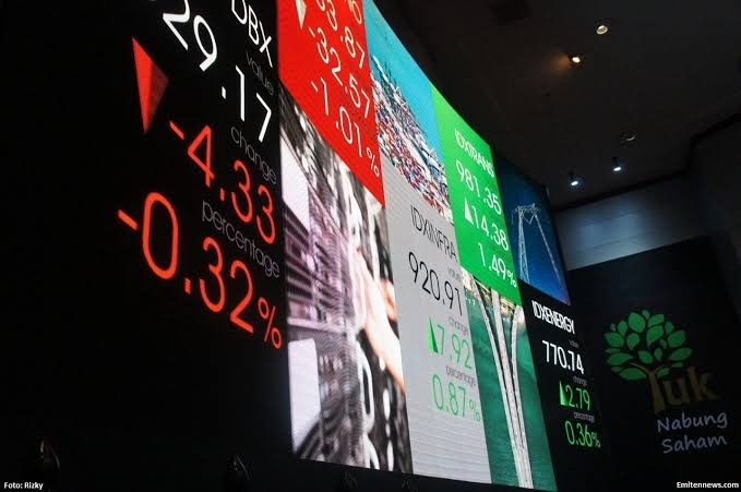 Screen perdagangan saham di BEI Terseret 8 Sektor, IHSG Ditutup Anjlok 0,94 Persen ke Level 7.394