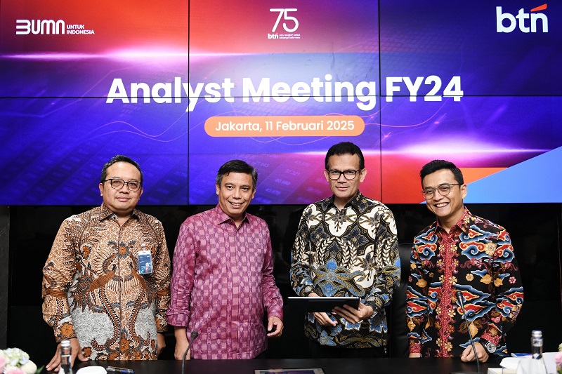 Manajemen BTN usai paparan kinerja. Laba BTN (BBTN) Drop 14,1 Persen Sepanjang 2024
