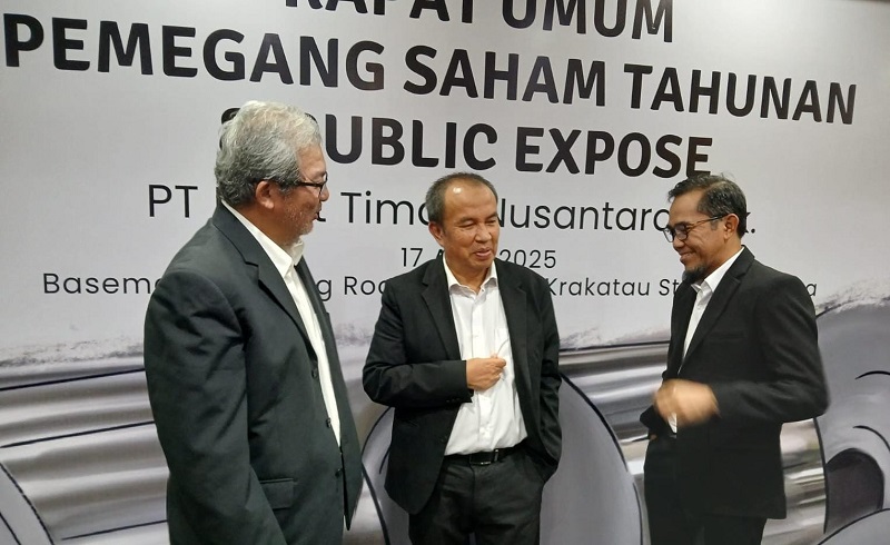 Manajemen NIKL ketika usai menggelar RUPST. Latinusa (NIKL) Siapkan Capex USD2,3 Juta Tahun Ini