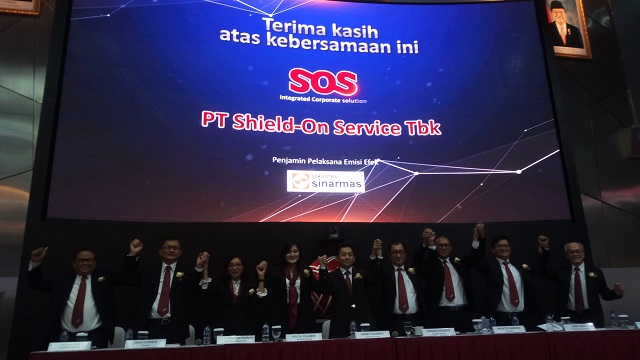 Manajemen SOSS ketika mencatatkan sahamnya di BEI. Shield On Service (SOSS) Sepakat Bagi Dividen Rp1,59M dan Ganti Dirut