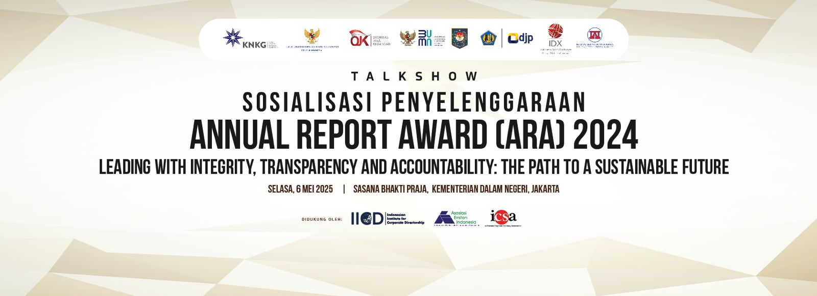 Menuju Laporan Tahunan Berkualitas: Sosialisasi ARA 2024 Tekankan Integritas, Transparansi, dan Akuntabilitas Sosialisasi ARA 2024: Integritas, Transparansi, dan Akuntabilitas