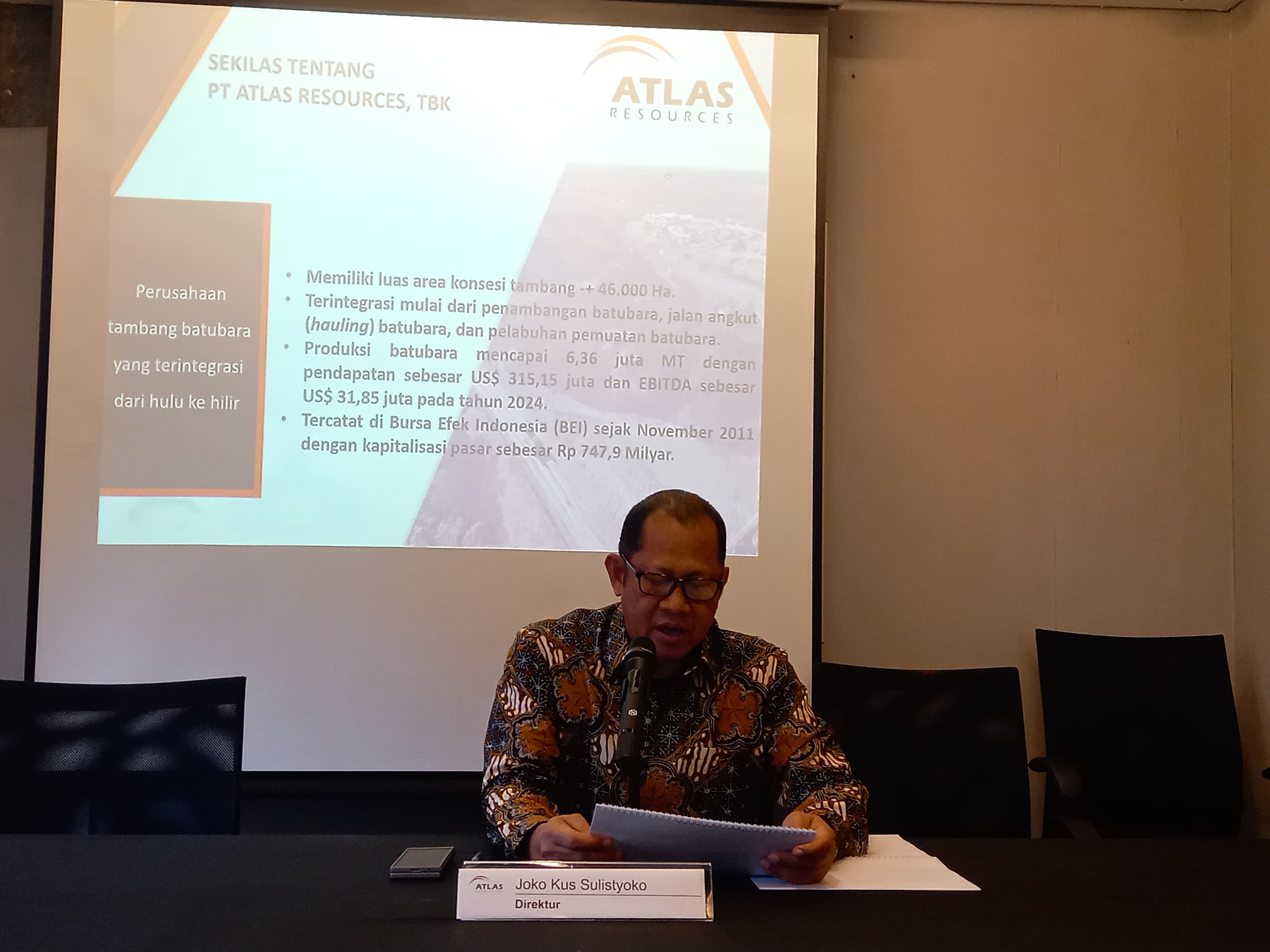 Atlas Resources (ARII) Patok Penjualan Batu Bara 6 Juta Ton di 2025