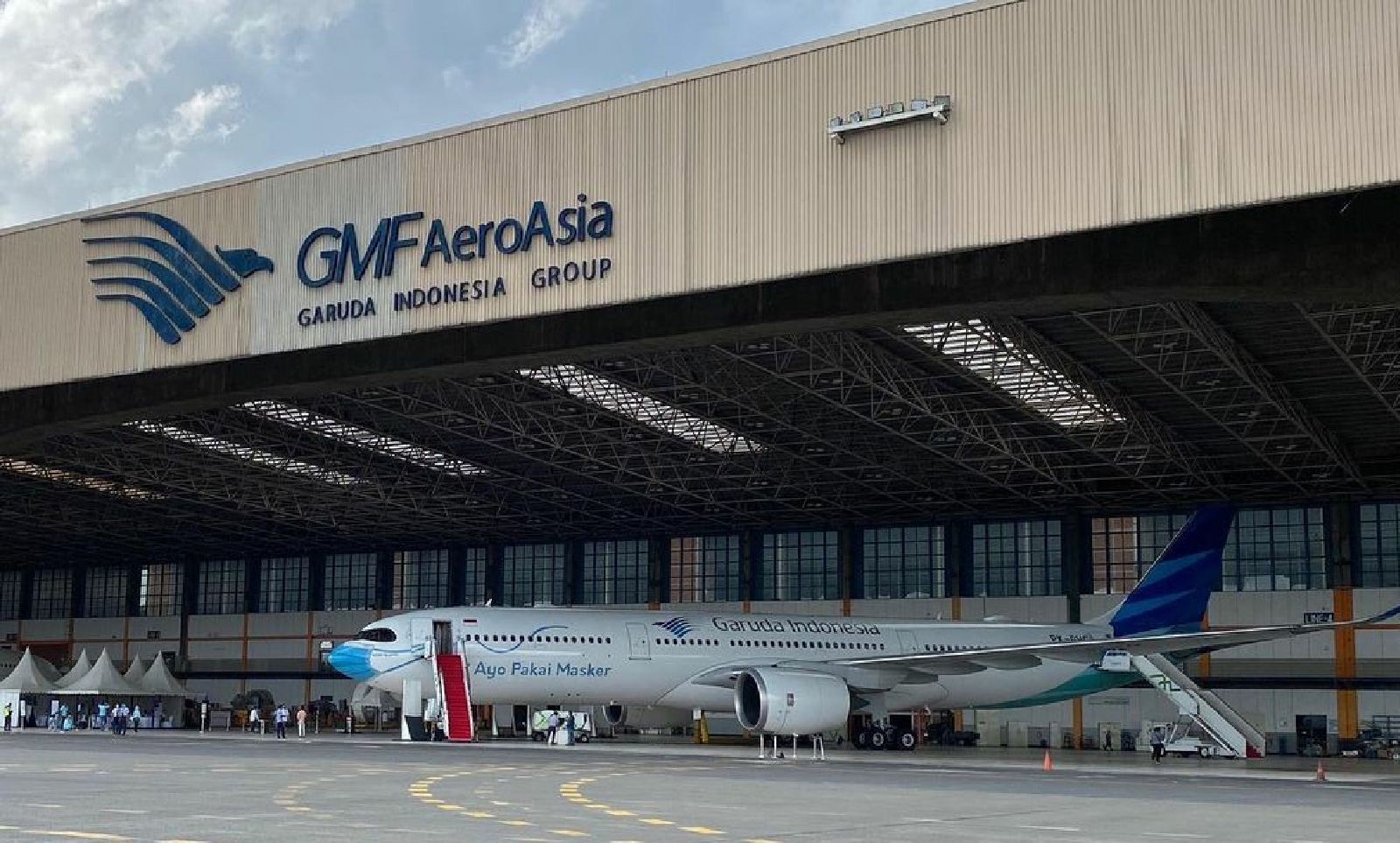Armada Garuda Indonesia tengah menjalani percatan di bengkel pesawat GMF Aero Asia. FOTO - ISTIMEWA Izin Investor, GMFI Rancang Right Issue 124,26 Miliar Lembar