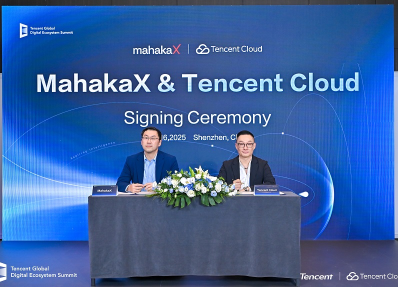 Manajemen ABBA dan Tencent ketika melakukan kerjasama. MahakaX (ABBA) dan Tencent Cloud Kembangkan AI di Indonesia