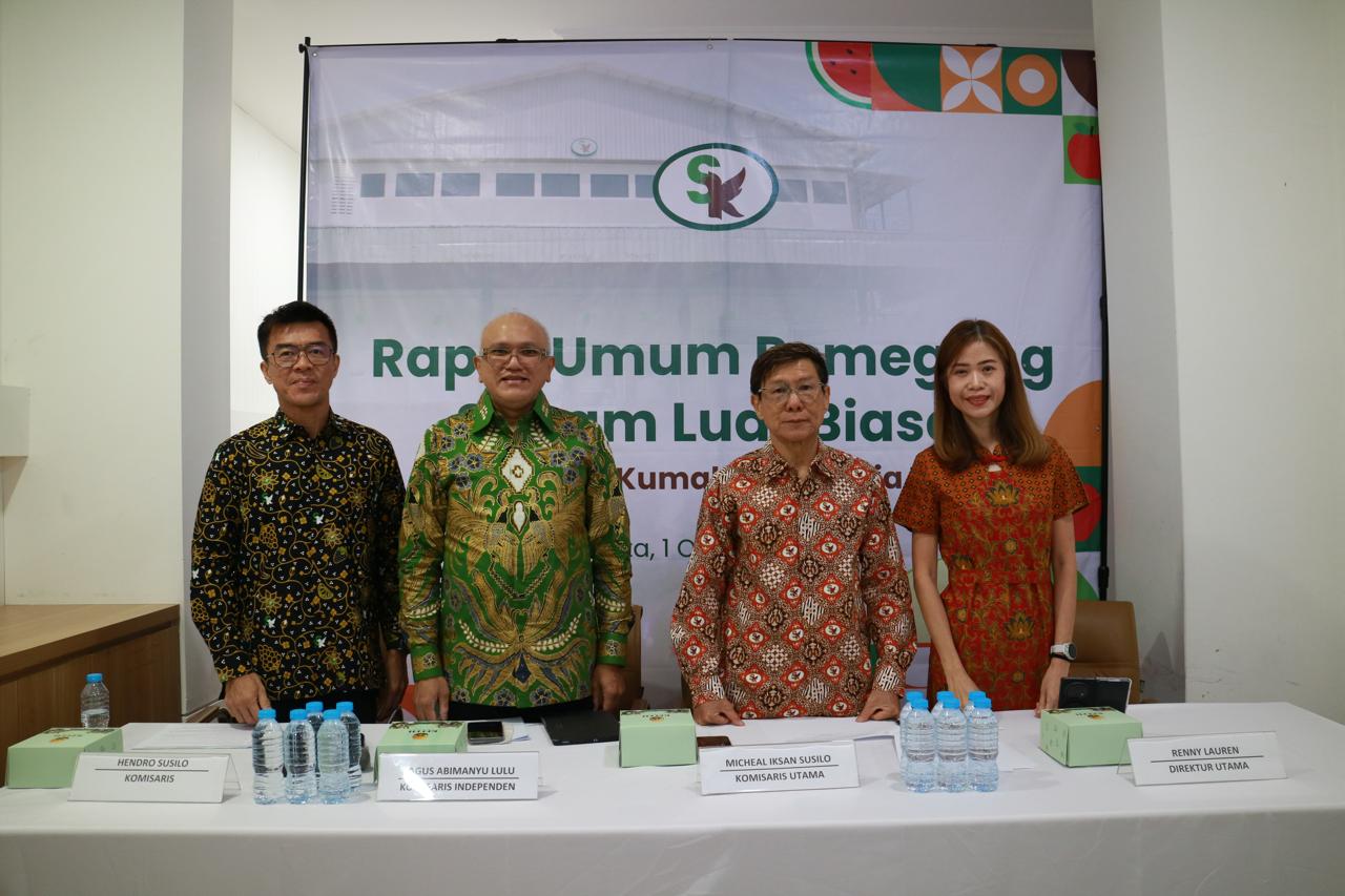 Pengurus Segar Kumala usai pelaksanaan rapat umum pemegang saham luar biasa. FOTO - ISTIMEWA Dapat Izin Stock Split, BUAH Proyeksi Penjualan Tembus Rp2,5 Triliun