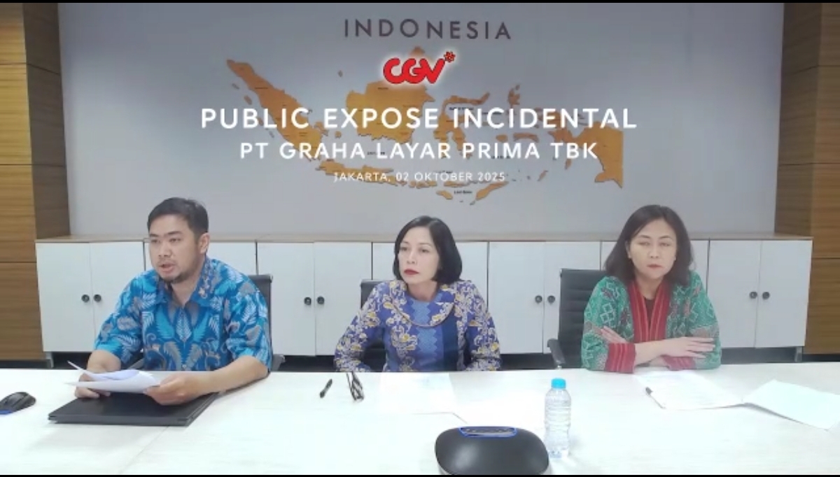 Potret Manajemen PT Graha Layar Prima Tbk. (BLTZ) pada Paparan Publik Insidentil yang dihelat Kamis (2/10). Pengelola Bioskop CGV (BLTZ) Beberkan Strategi Bisnis di 2026
