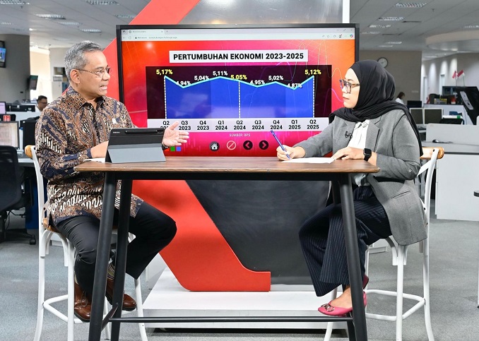 Wamenkeu Suahasil Nazara dalam wawancara di Program Kompas Bisnis, Selasa (21/10).(Foto: Kemenkeu) Wamenkeu Pastikan Defisit Anggaran dan Rasio Utang Aman