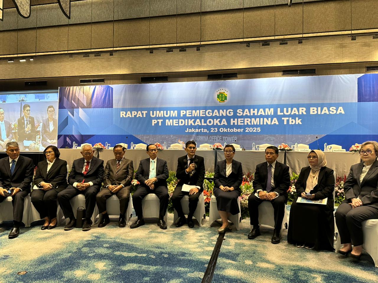 Manajemen Hermina (HEAL) pada saat RUPSLB. Grup Astra Masuk, HEAL Resmi Ganti Dirut dan Komut