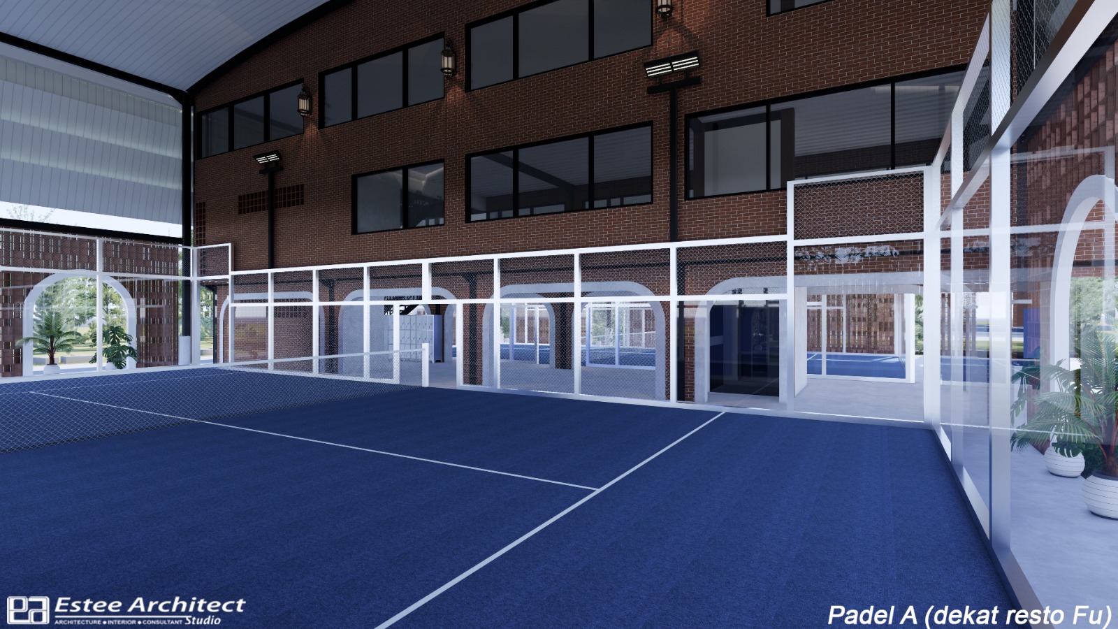 Maket pembangunan lapangan Padel besutan perseroan. FOTO - ISTIMEWA Diversifikasi, Puri Sentul Permai (KDTN) Luncurkan Fu Padel