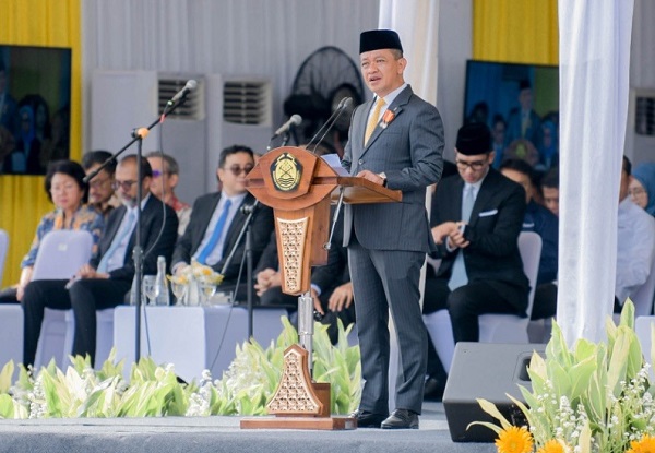 Menteri ESDM Bahlil Lahadalia ketika menyampaikan sambutan pada peringatan Hari Jadi Pertambangan dan Energi (PE) ke-80 di Jakarta akhir pekan kemarin.(Foto: Kementerian ESDM) 2026 Implementasikan B50, 2027 Giliran BBM Campuran Etanol