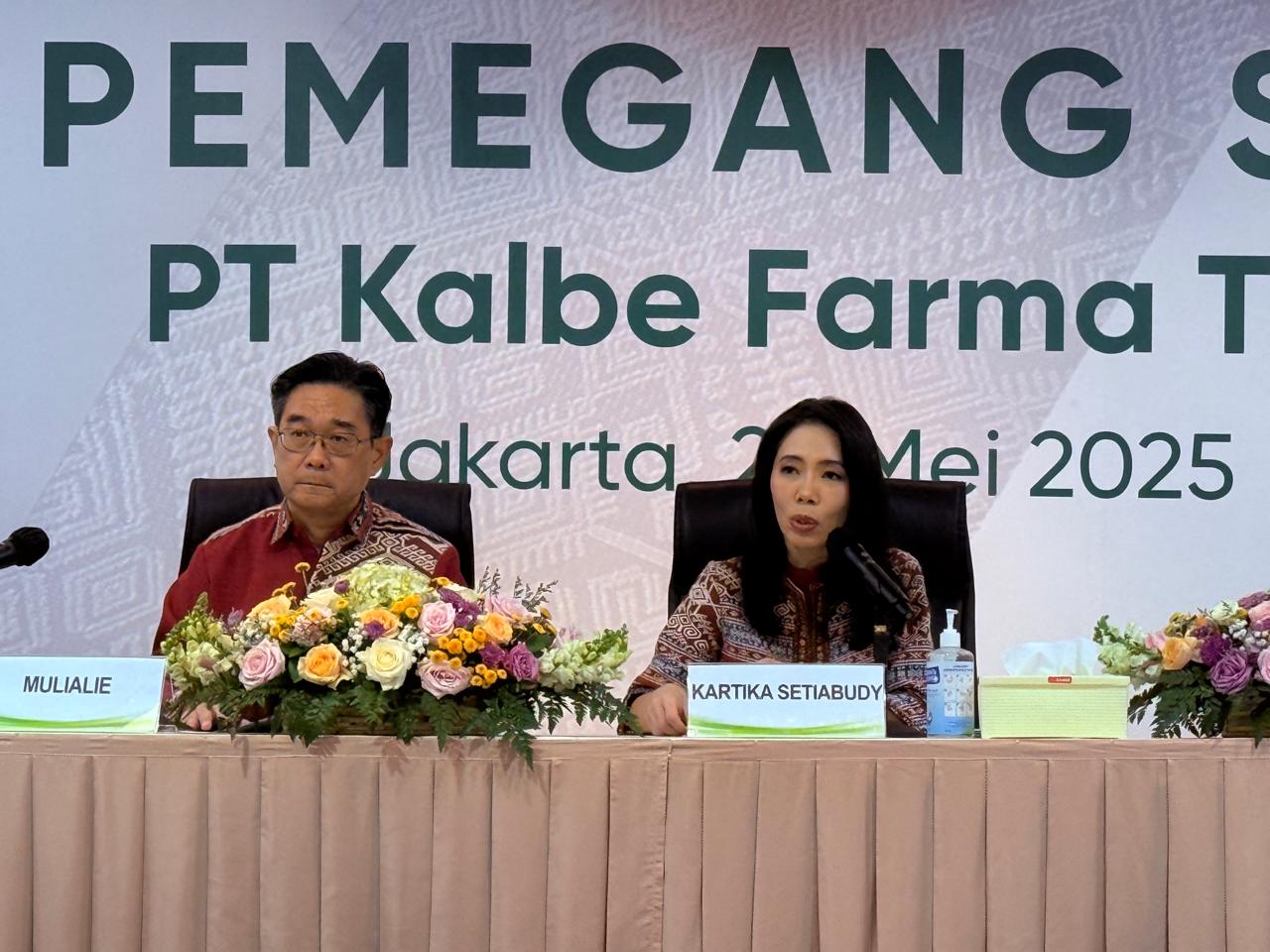 Pengurus Kalbe Farma kala menjelaskan perkembangan terbaru perseroan. FOTO - ISTIMEWA Koleksi Laba Rp2,6 Triliun, Ini Kata Bos Kalbe (KLBF)