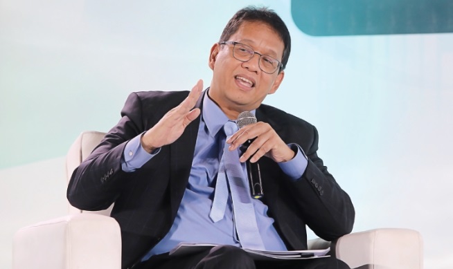 Menkeu Purbaya Yudhi Sadewa pada acara Sarasehan 100 Ekonom Indonesia 2025 di Jakarta pada Selasa (28/10).(Foto: RM Online) Menkeu: Penempatan Rp200T di Bank Himbara untuk Bangun Ekspektasi