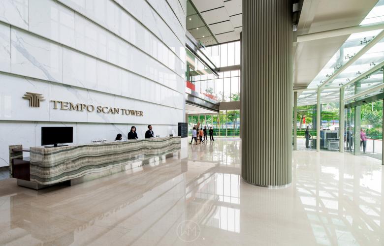 Suasana bagian teras gedung Tempo Scan Pacific. FOTO - ISTIMEWA Catat! Ini Jadwal Dividen Interim TSPC Rp100 per Lembar