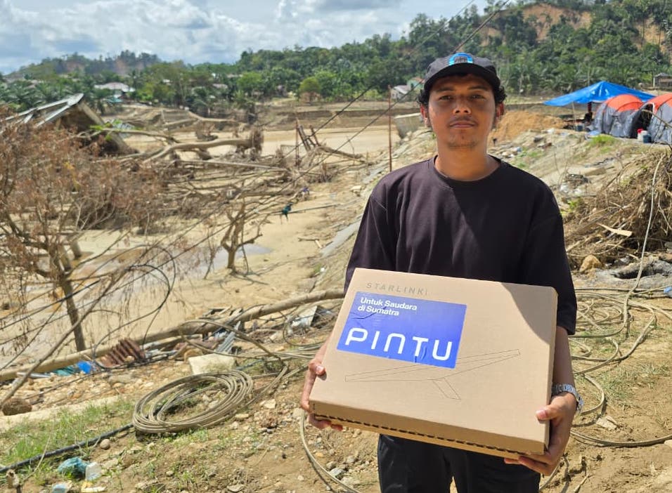 Pulihkan Sumatra, PINTU Bagikan Starlink untuk Konektivitas Darurat